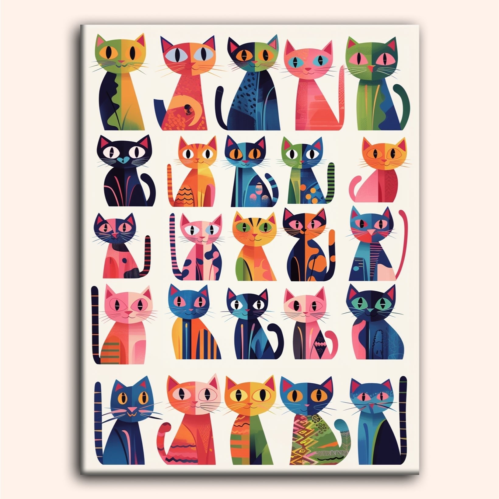Paint by numbers - Kaleidoscope Cats - MyArt