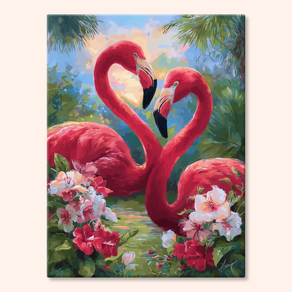 Heart Flamingos
