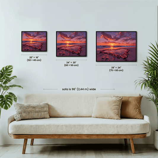 Paint by numbers - Heart Sunset - MyArt