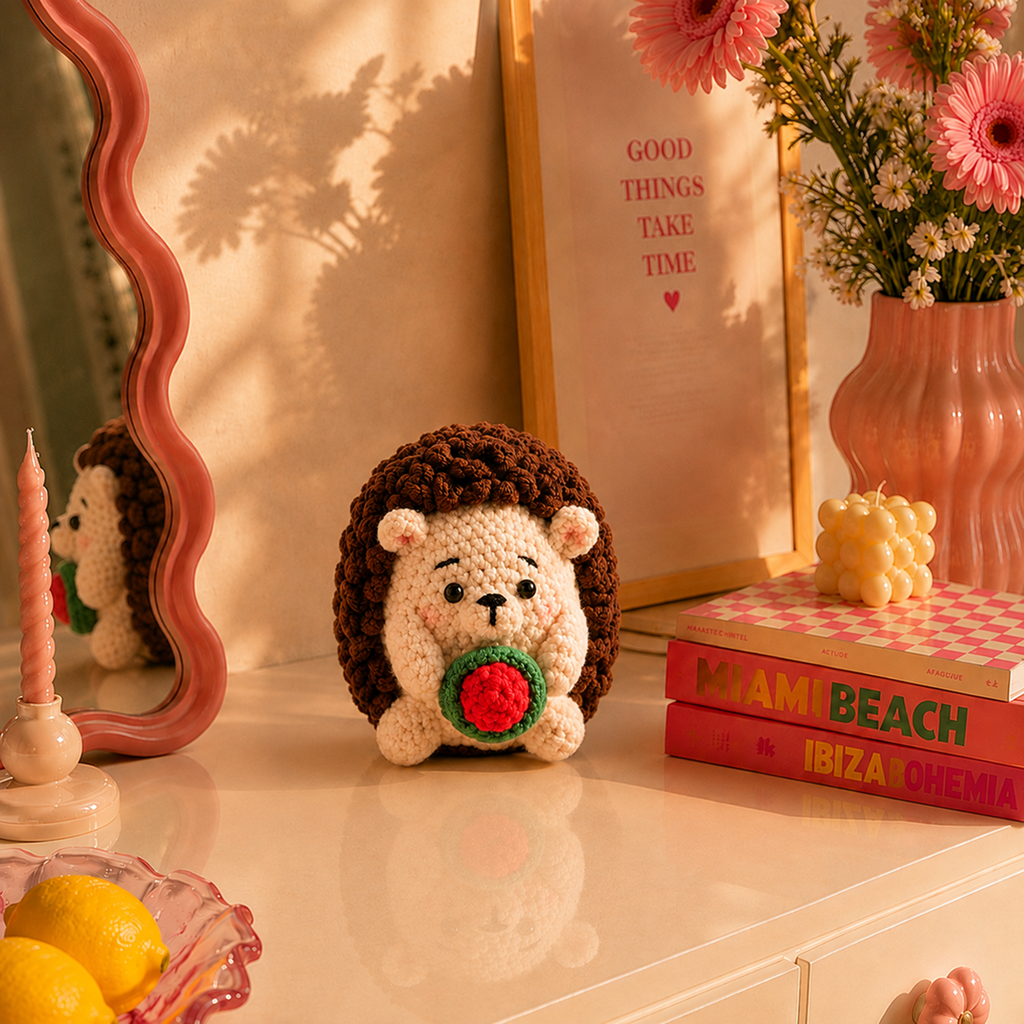 Hedgehog with Strawberry