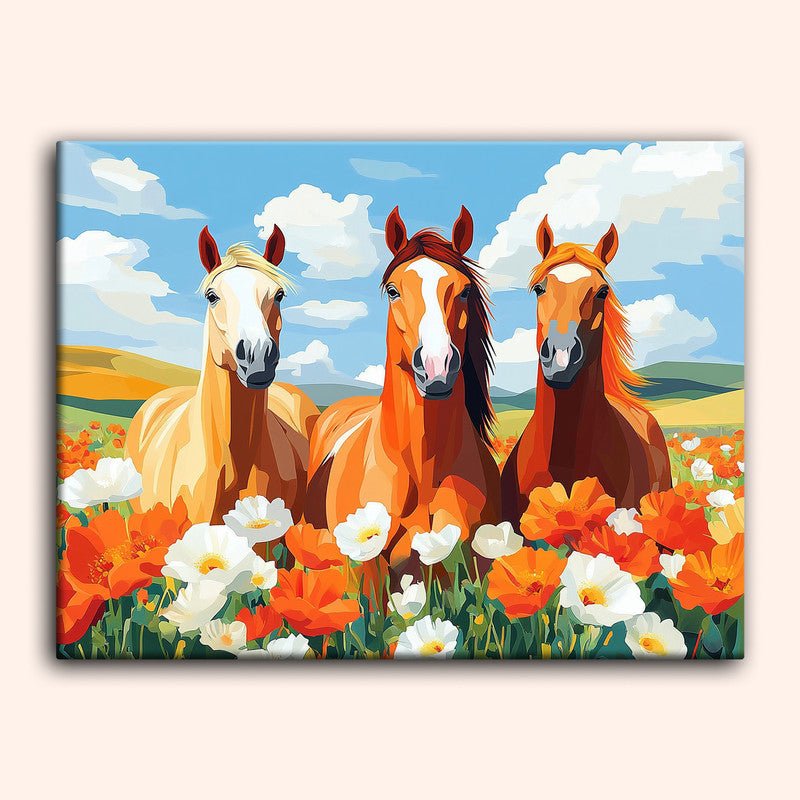 Paint by numbers - Horse Trio - MyArt
