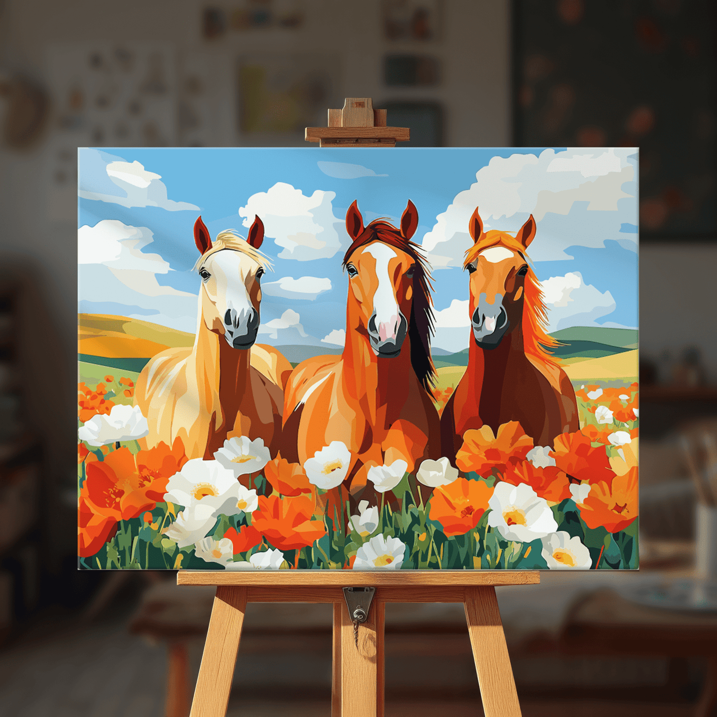 Paint by numbers - Horse Trio - MyArt