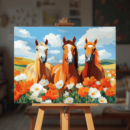 Paint by numbers - Horse Trio - MyArt