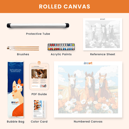 Paint by numbers - Horse Trio - MyArt