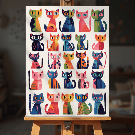 Paint by numbers - Kaleidoscope Cats - MyArt