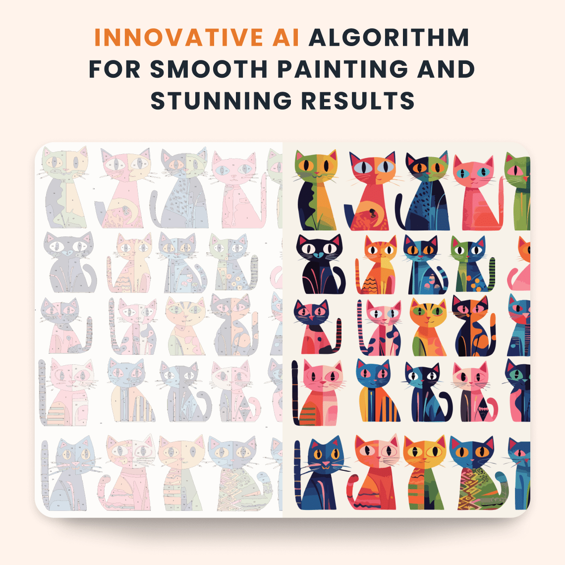 Paint by numbers - Kaleidoscope Cats - MyArt