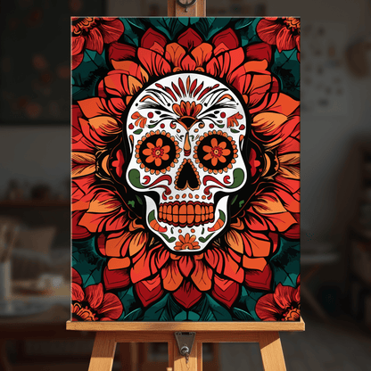 Paint by numbers - Lace Skull - MyArt