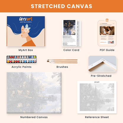 Paint by numbers - Lake Glow - MyArt