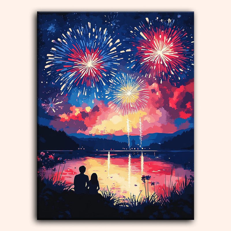 Paint by numbers - Lakeside Fireworks - MyArt