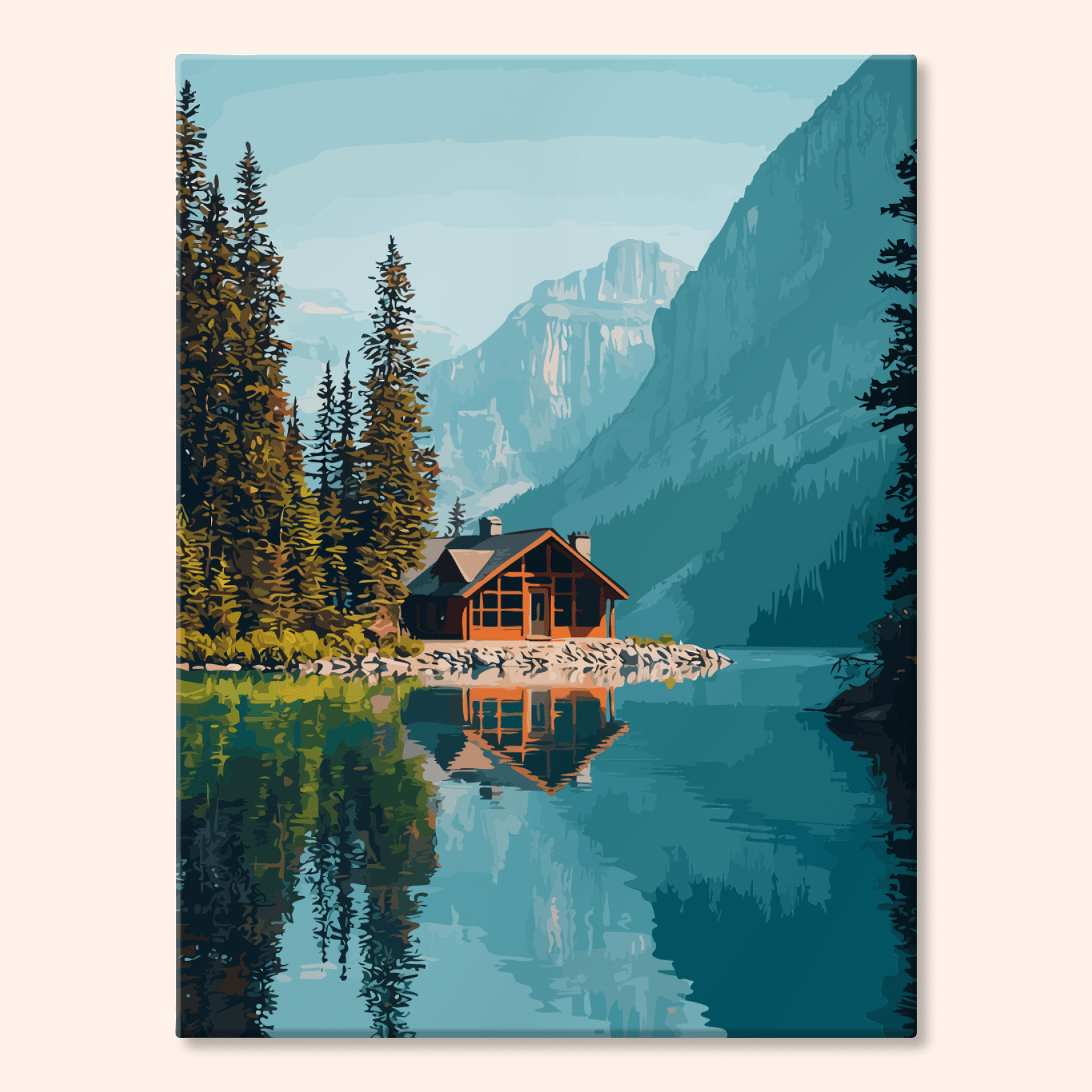 Paint by numbers - Lakeside Cabin - MyArt