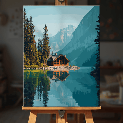 Paint by numbers - Lakeside Cabin - MyArt