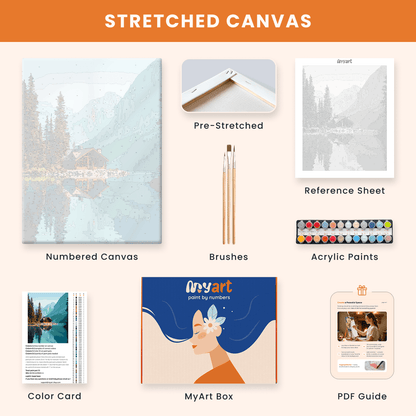 Paint by numbers - Lakeside Cabin - MyArt