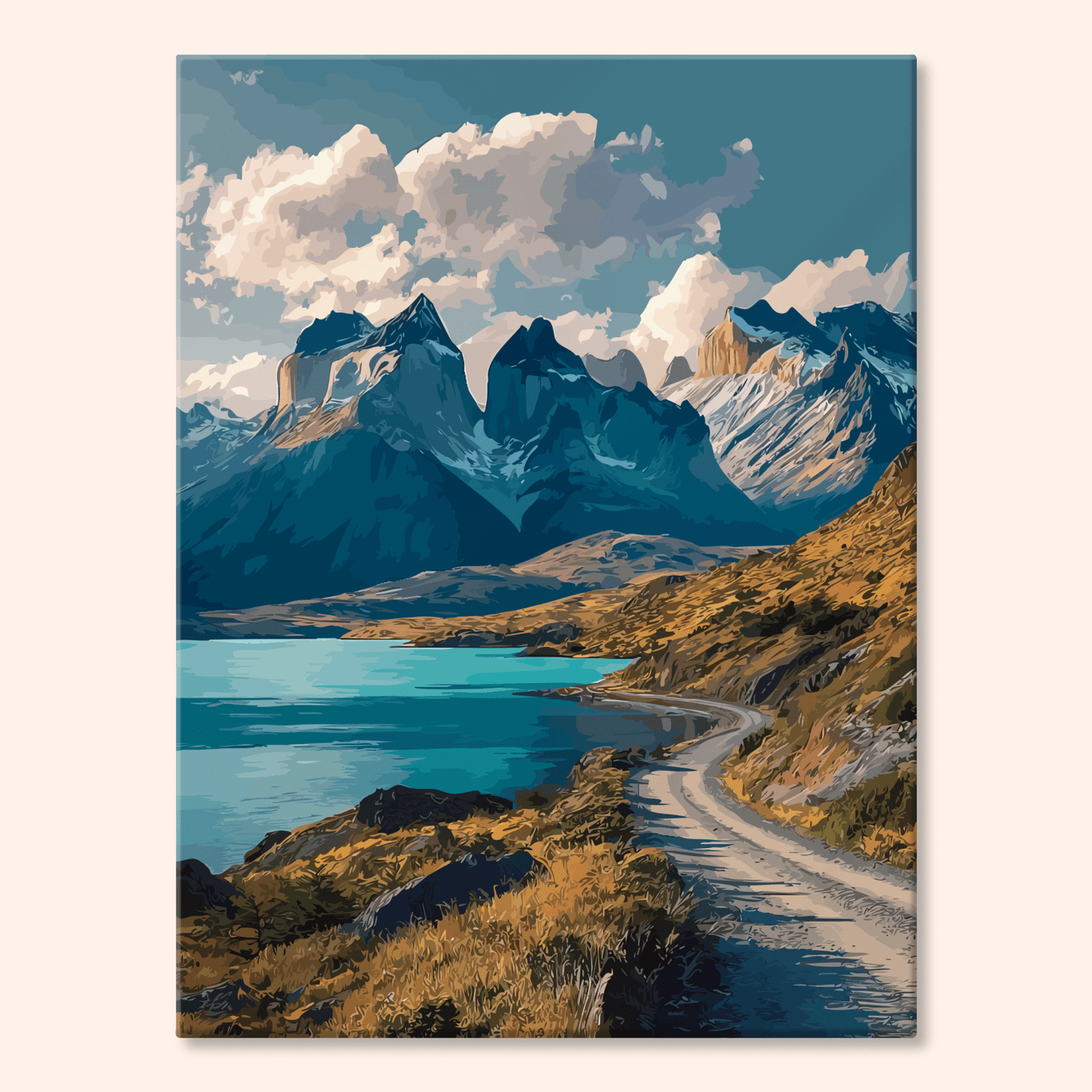 Paint by numbers - Lakeside Peaks - MyArt