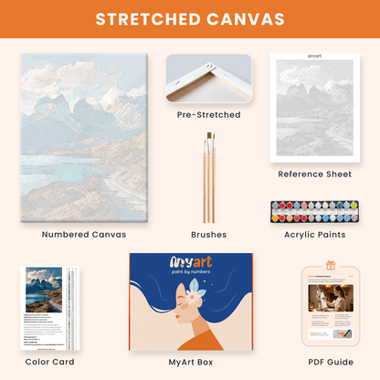 Paint by numbers - Lakeside Peaks - MyArt