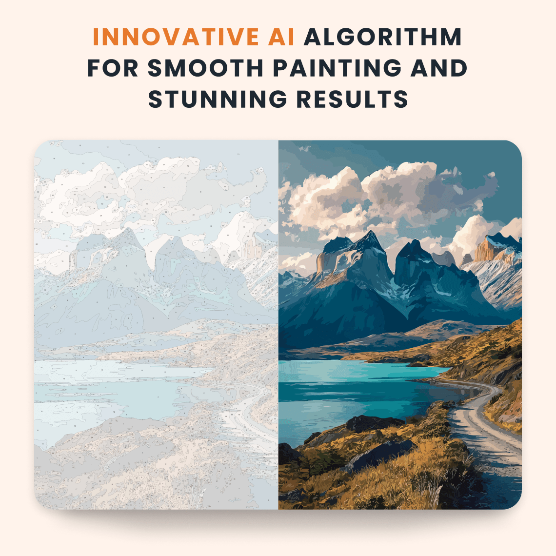 Paint by numbers - Lakeside Peaks - MyArt