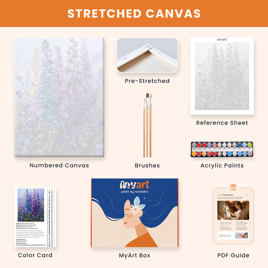 Paint by numbers - Lavender Spires - MyArt