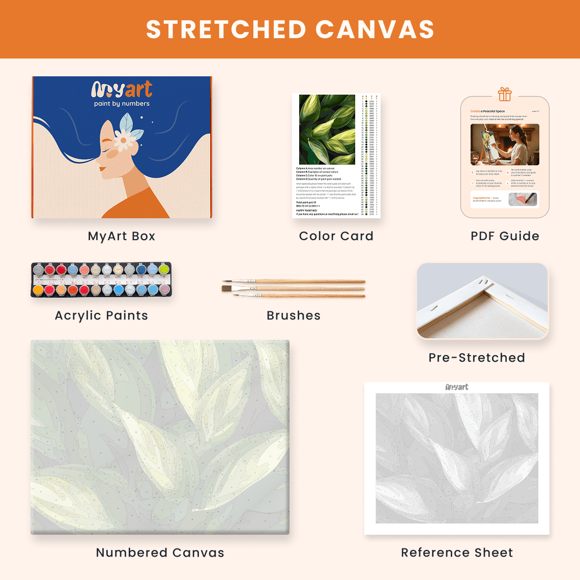 Paint by numbers - Leaf Harmony - MyArt