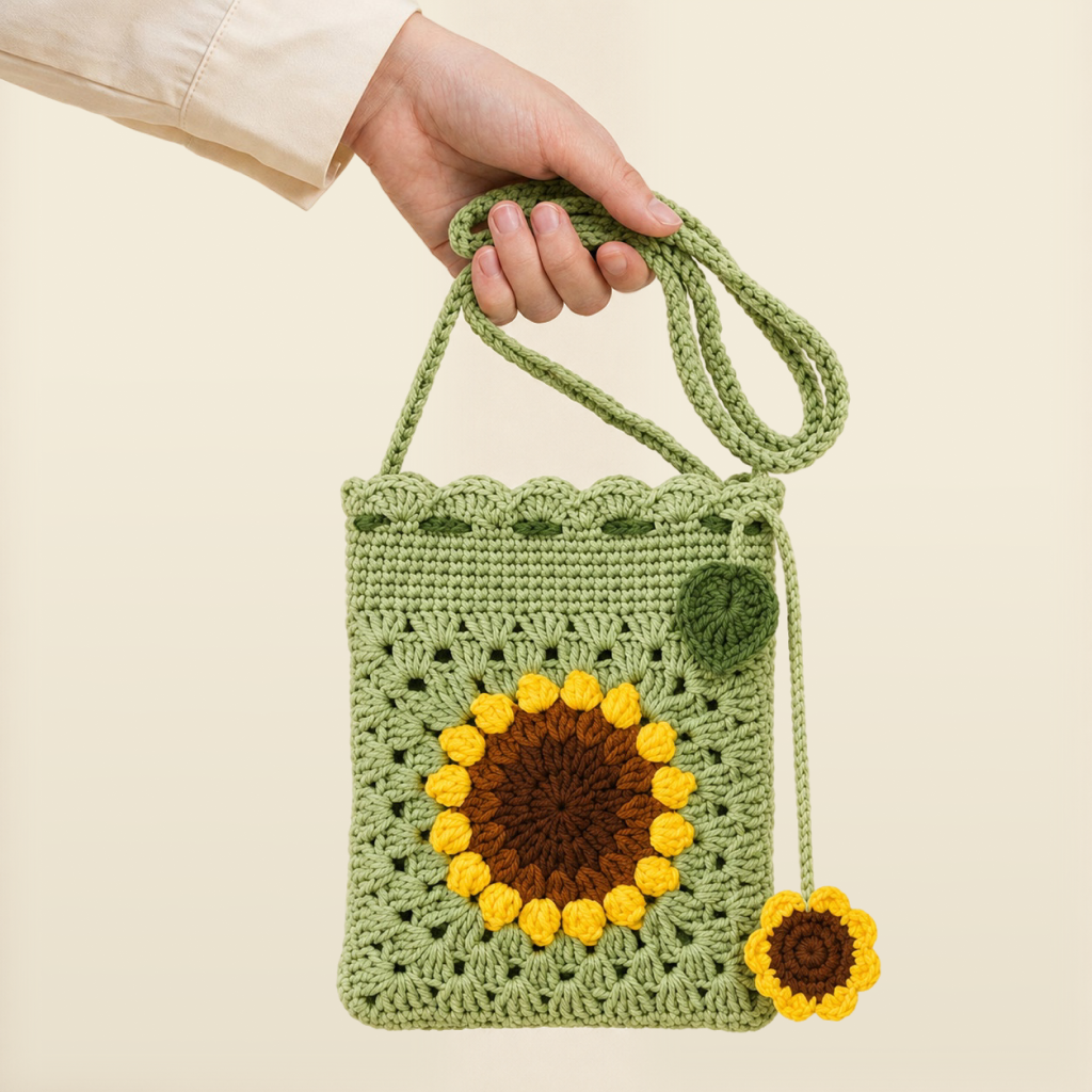 Light-green Sunflower Tote Bag