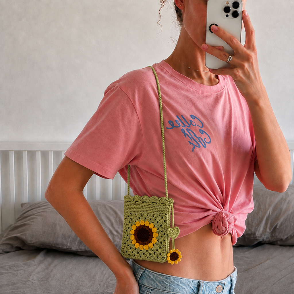 Light-green Sunflower Tote Bag