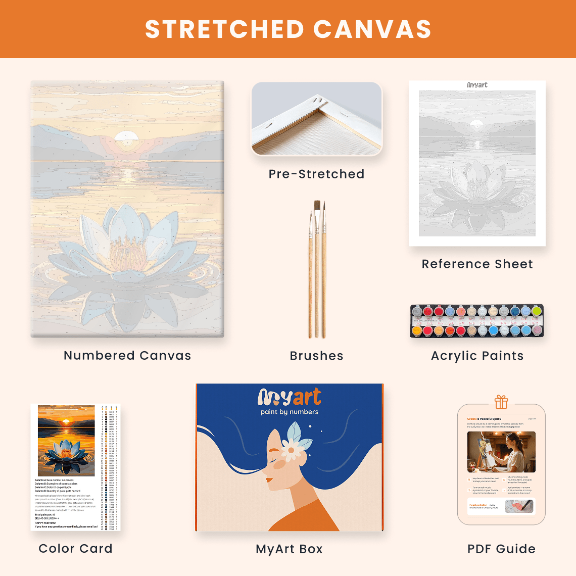 Paint by numbers - Lotus Sunset - MyArt