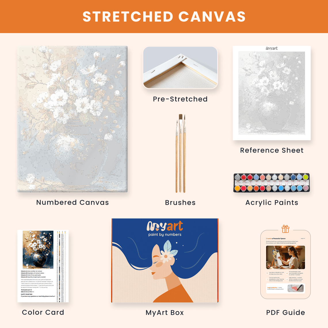 Paint by numbers - Luminous Petals - MyArt