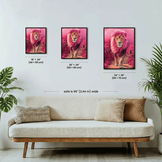 Paint by numbers - Magenta Lion - MyArt