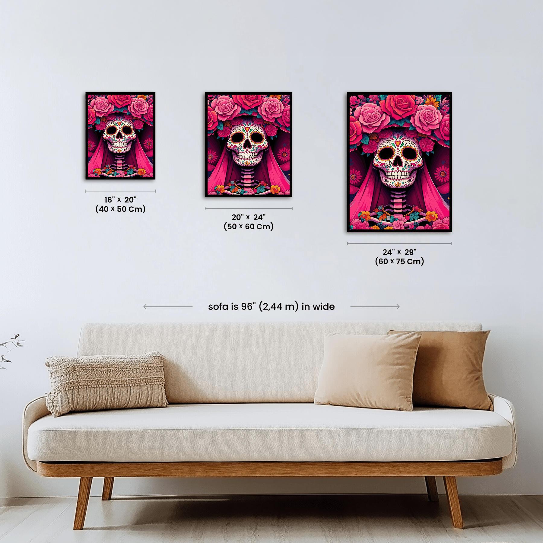 Paint by numbers - Magenta Skull - MyArt