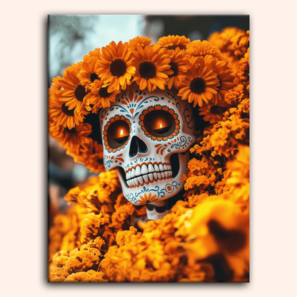 Paint by numbers - Marigold Skull - MyArt