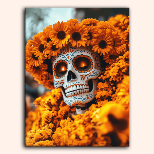 Paint by numbers - Marigold Skull - MyArt