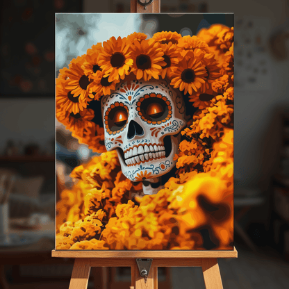 Paint by numbers - Marigold Skull - MyArt