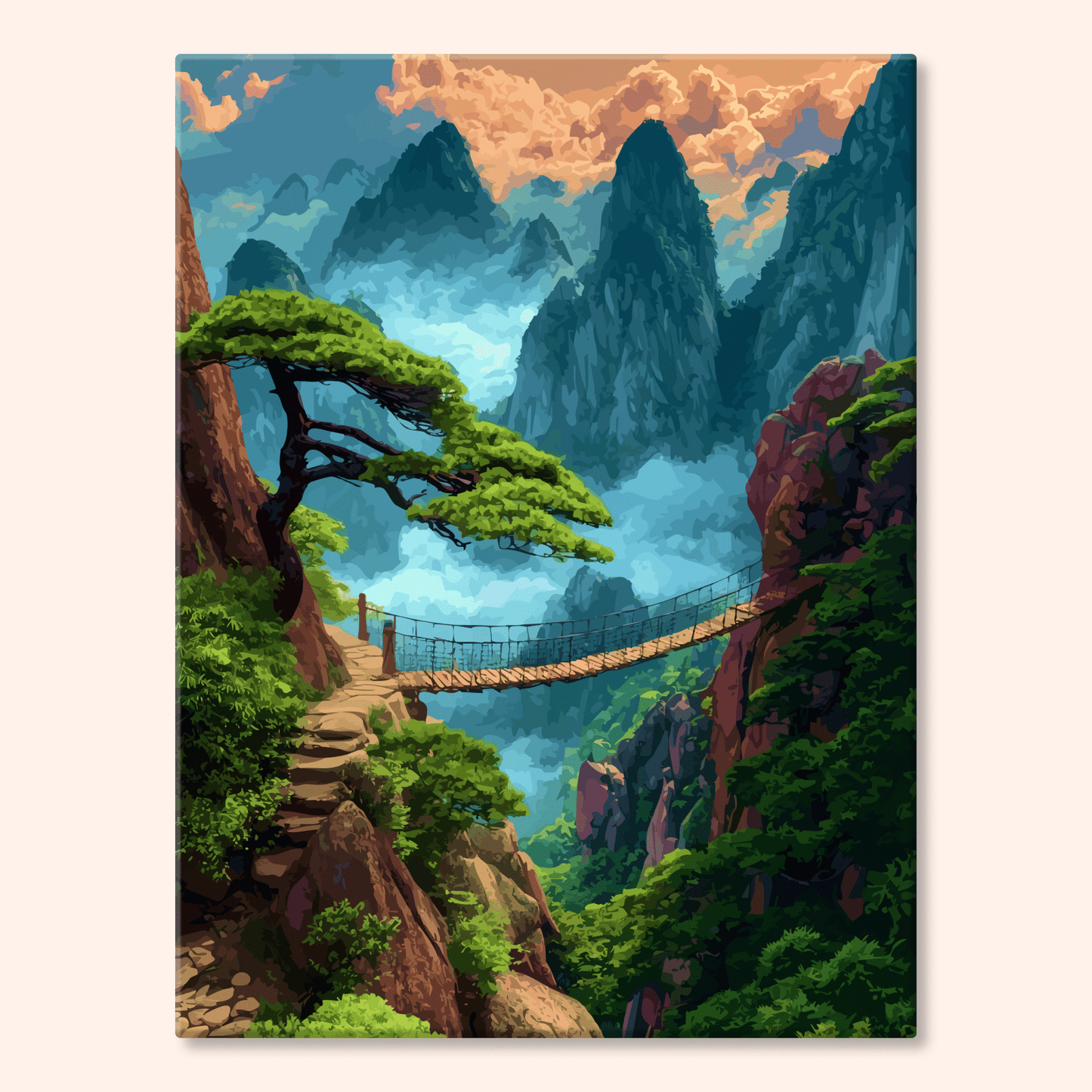 Paint by numbers - Misty Bridge - MyArt