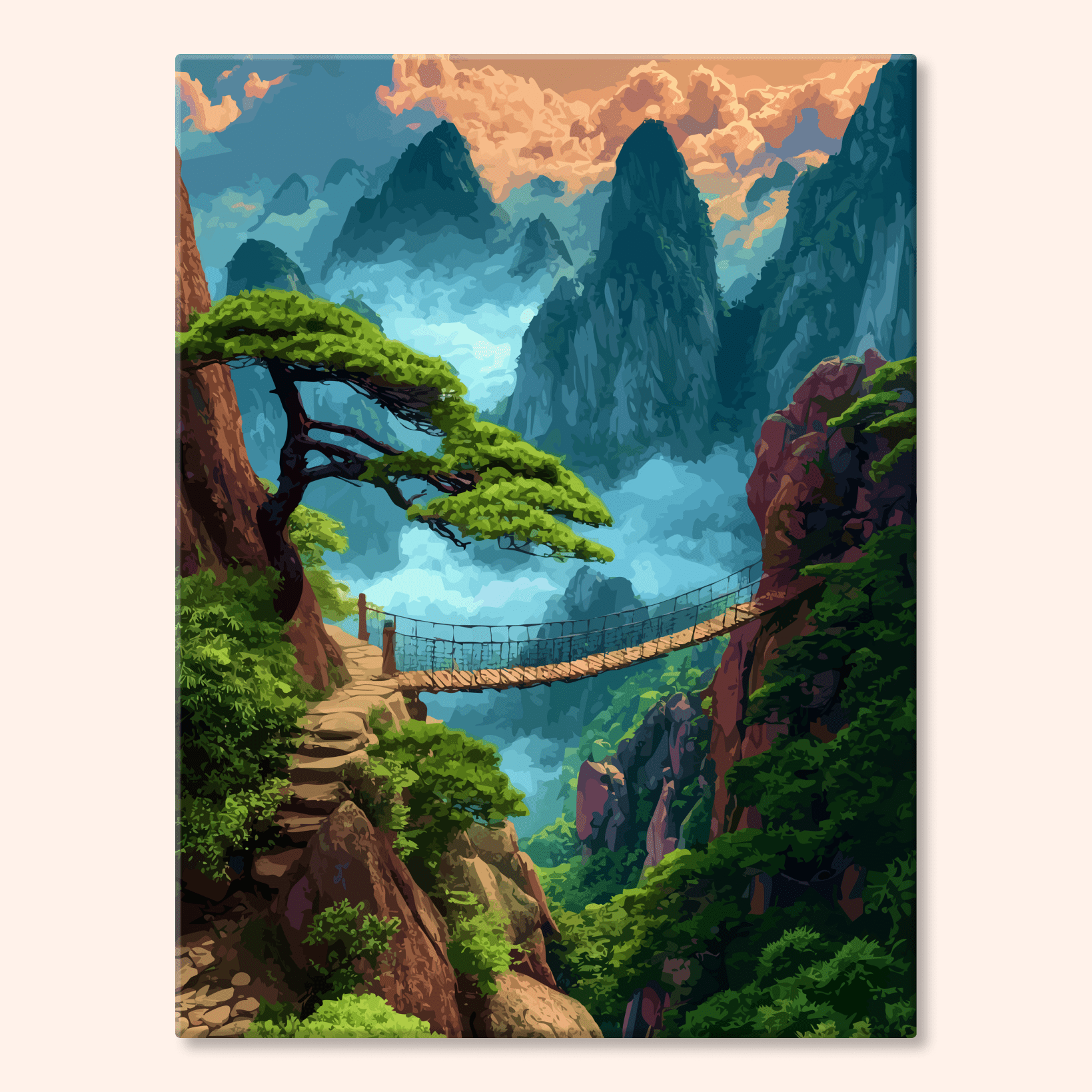 Paint by numbers - Misty Bridge - MyArt