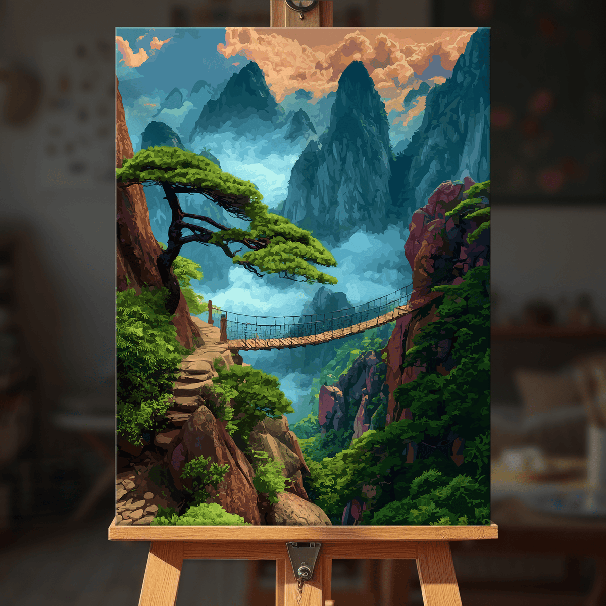Paint by numbers - Misty Bridge - MyArt