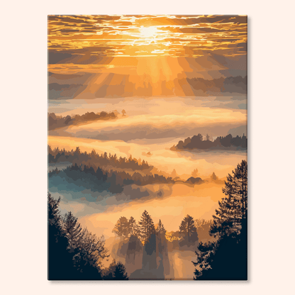 Paint by numbers - Misty Sunrise - MyArt