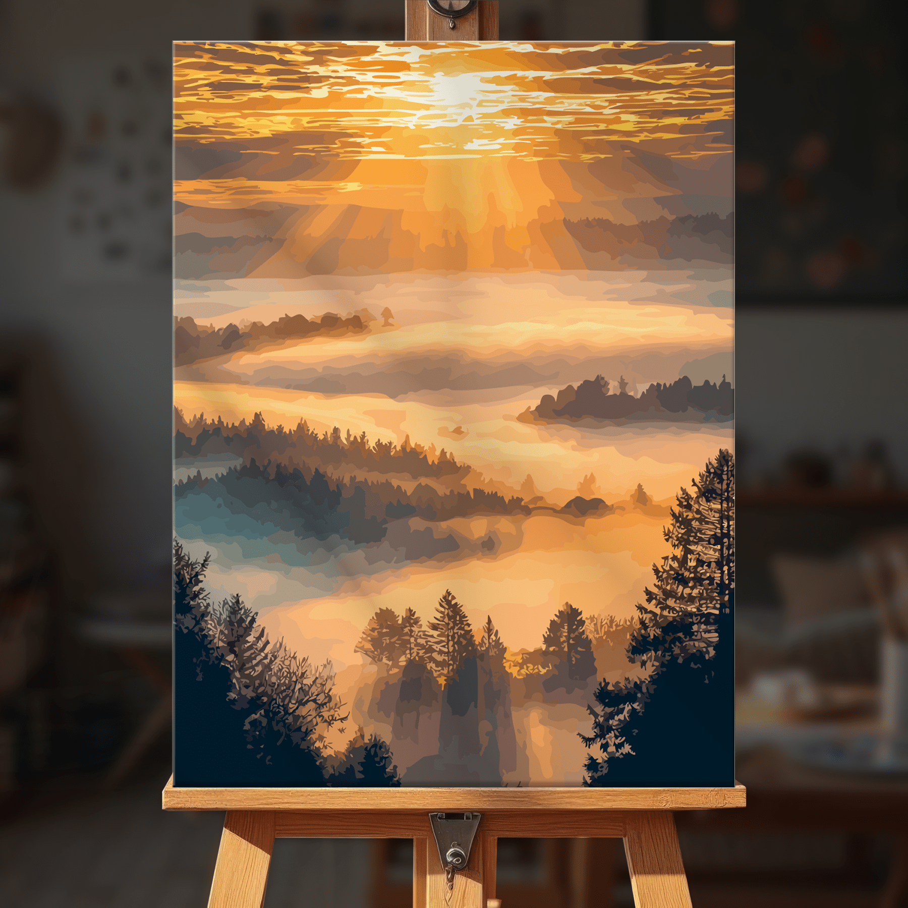 Paint by numbers - Misty Sunrise - MyArt