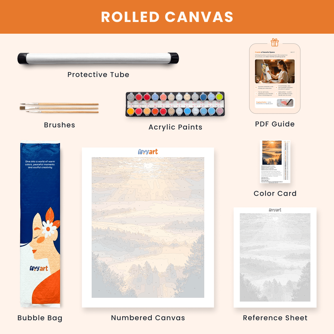 Paint by numbers - Misty Sunrise - MyArt