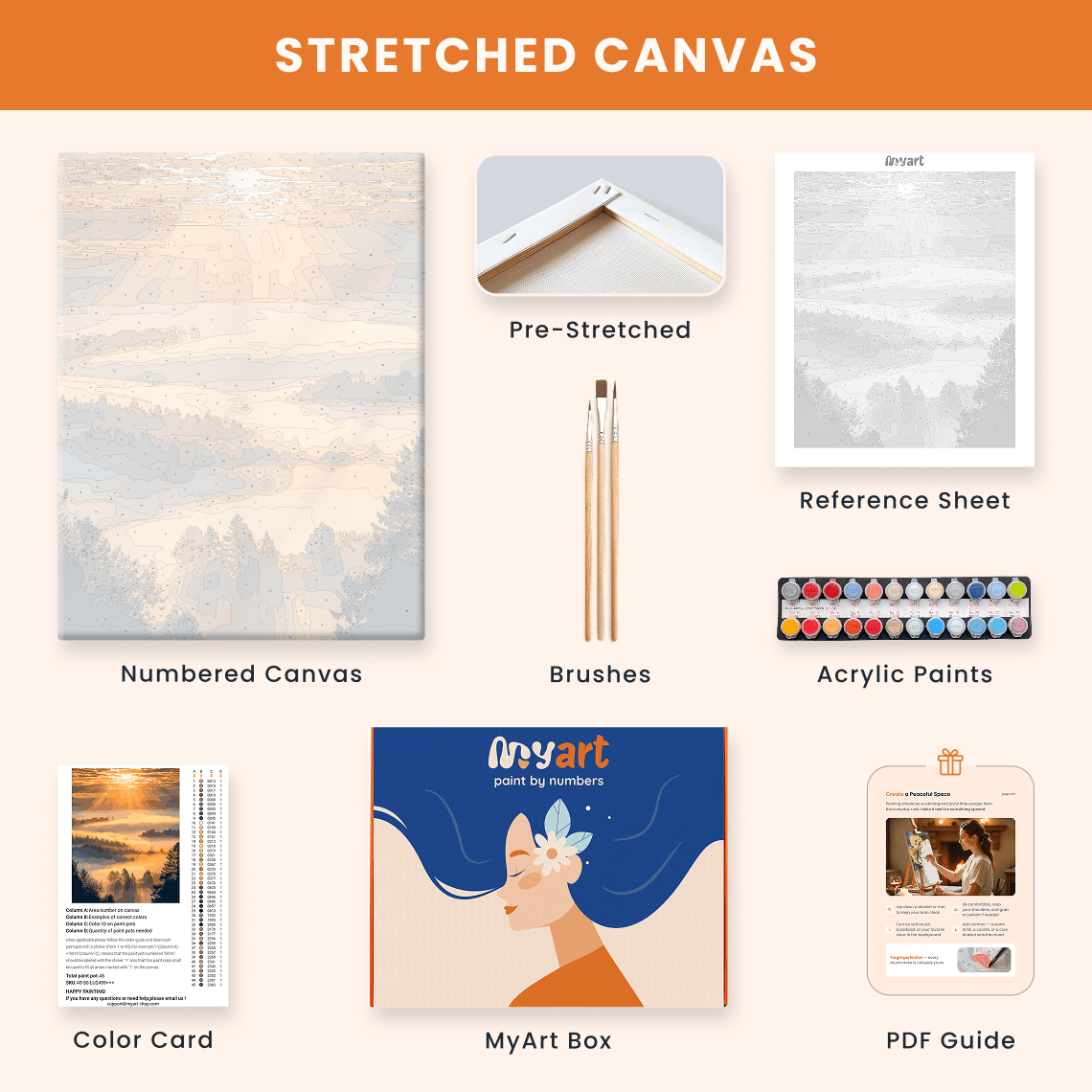 Paint by numbers - Misty Sunrise - MyArt