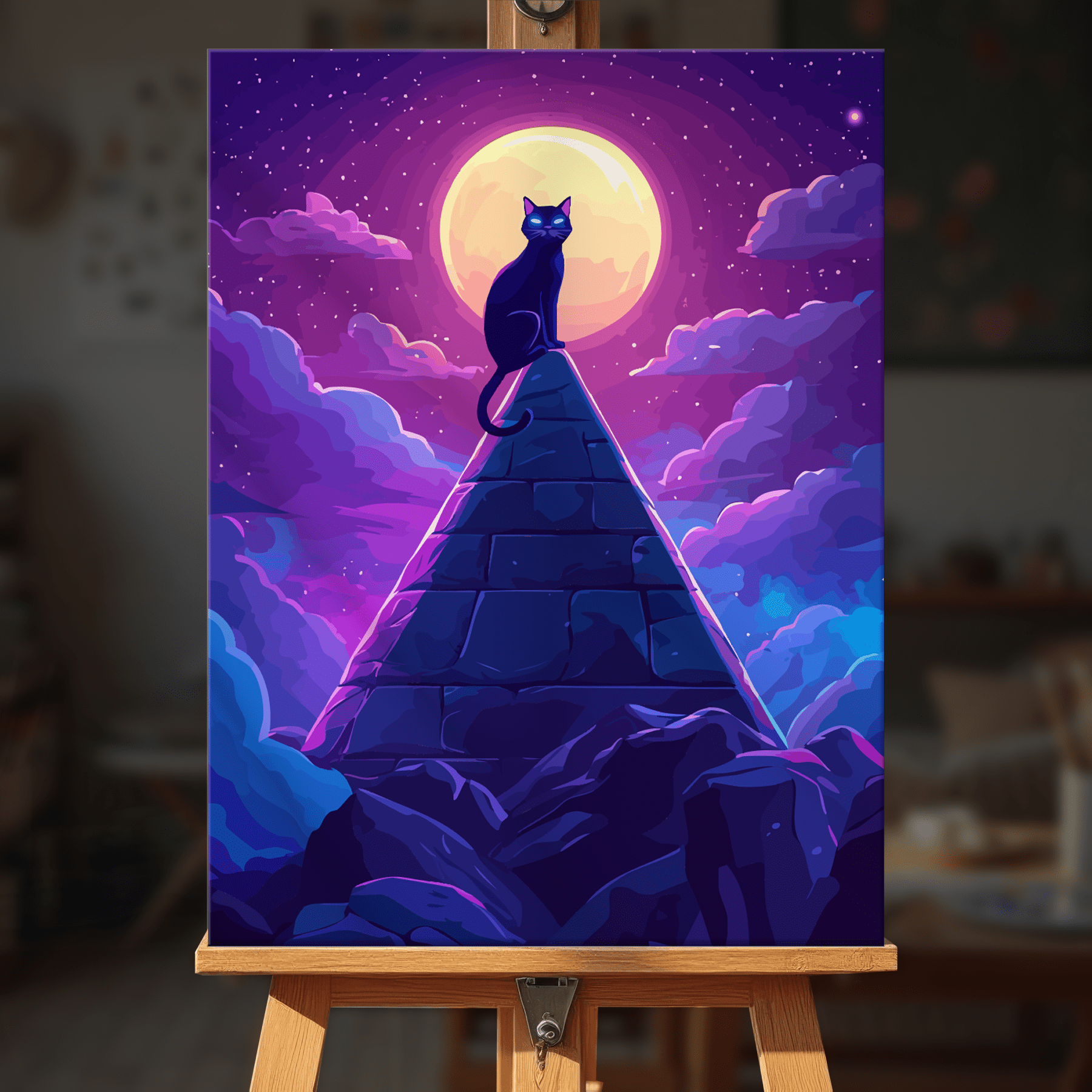 Paint by numbers - Moon Cat - MyArt