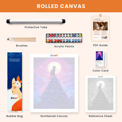 Paint by numbers - Moon Cat - MyArt