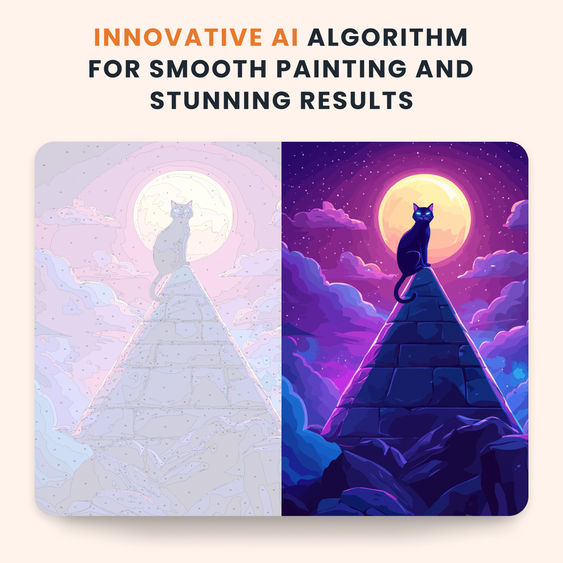 Paint by numbers - Moon Cat - MyArt