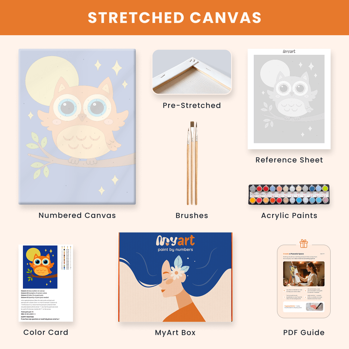 Paint by numbers - Moon Peek - MyArt