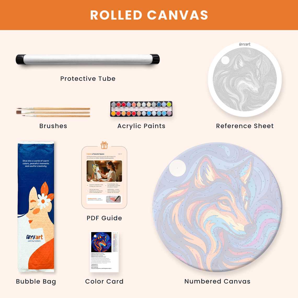 Paint by numbers - Moon Wolf - MyArt