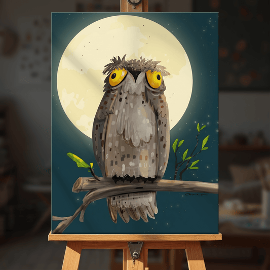 Paint by numbers - Moon and Owl - MyArt