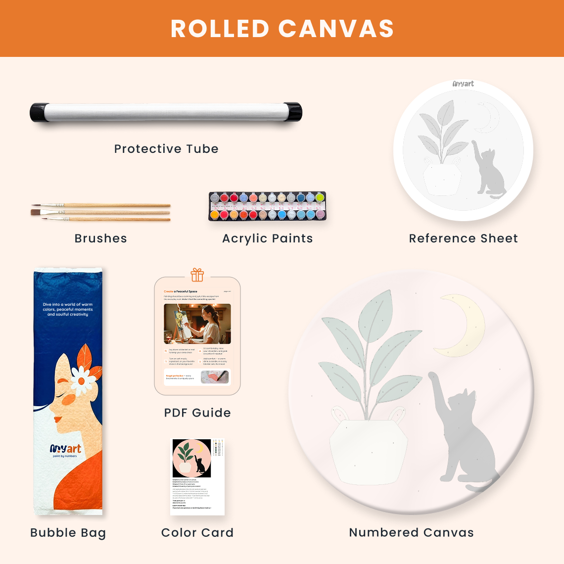 Paint by numbers - Moonlight Cat - MyArt