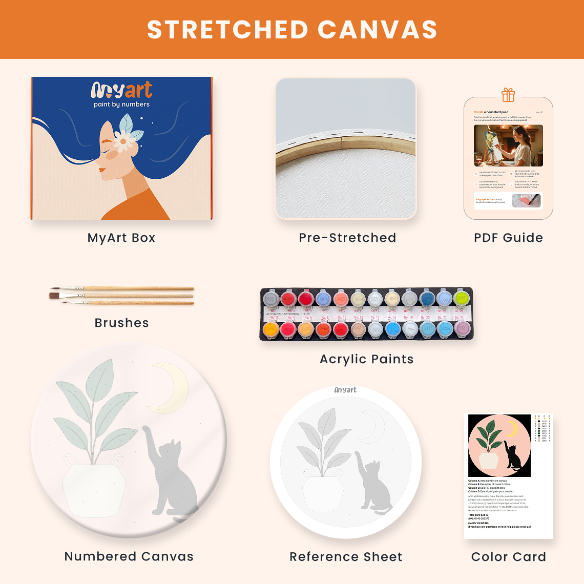 Paint by numbers - Moonlight Cat - MyArt