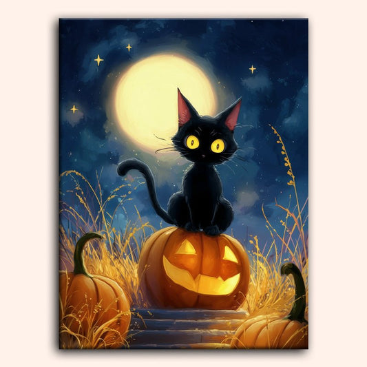Paint by numbers - Moonlit Cat - MyArt