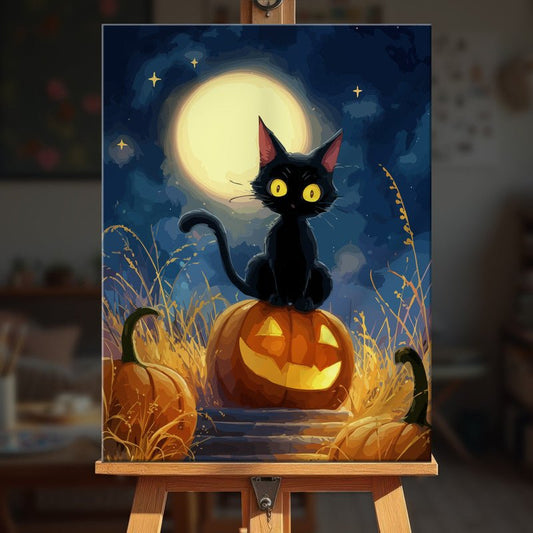 Paint by numbers - Moonlit Cat - MyArt