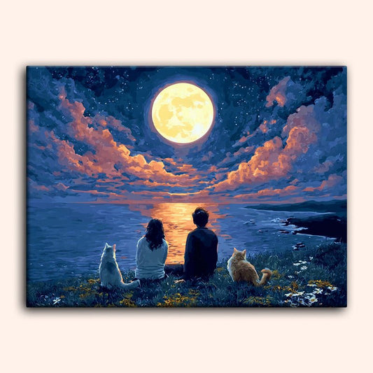 Paint by numbers - Moonlit Gaze - MyArt