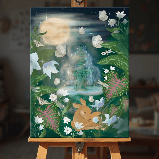 Paint by numbers - Moonlit Fountain - MyArt
