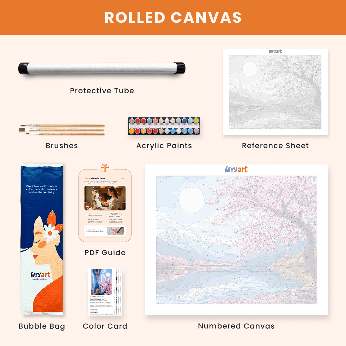 Paint by numbers - Moonlit Blossom - MyArt